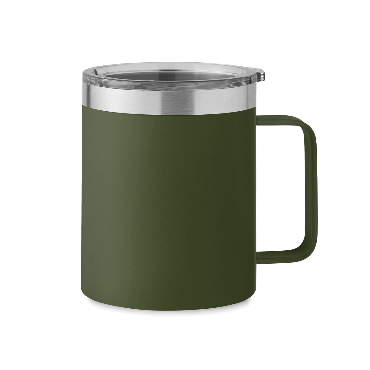 teräsmuki kannella 300 ml, tummanvihreä