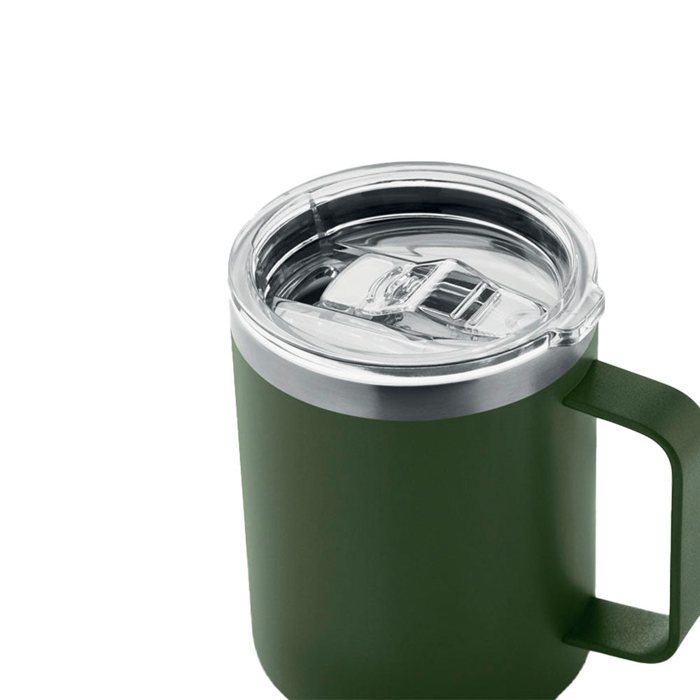 teräsmukin kansi, 300ml, tummanvihreä