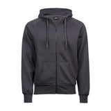 tummanharmaa tee jays fashion full zip hood huppari vetoketjulla