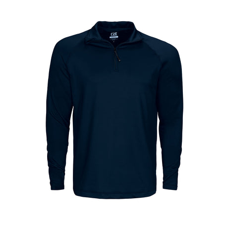 tummansininen cutter buck Coos Bay Half Zip pitkähihainen paita
